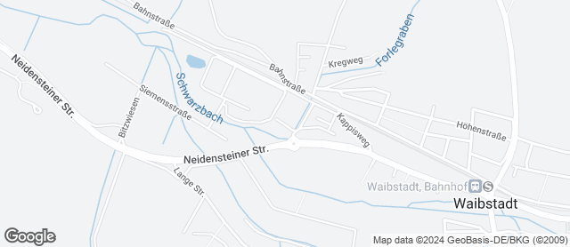 Karte mit Standort von Bäckerei Härdtner - Filiale im REWE Waibstadt
