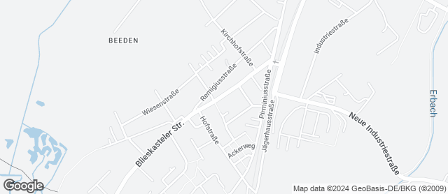 Karte mit Standort von Bäckerei Lenert Beeden