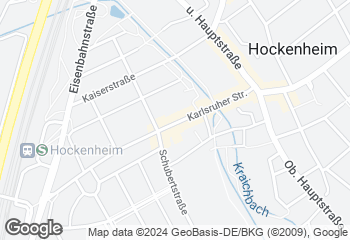 Karte mit Standort von Bäckerei Rutz in Hockenheim