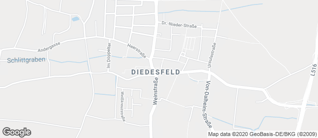 Karte mit Standort von De' Bäcker Becker Diedesfeld