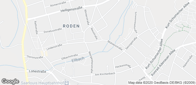 Karte mit Standort von Bäckerei Sevenich