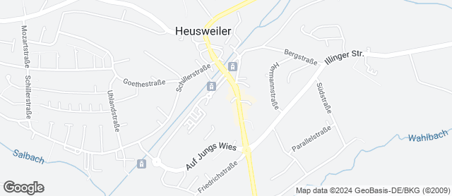 Karte mit Standort von Mühlenbäckerei Bost GmbH  Filiale Heusweiler Cafeklatsch