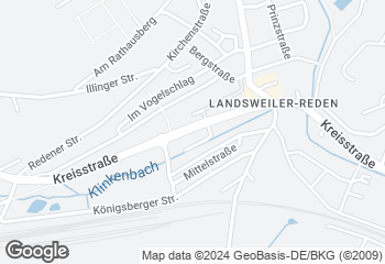 Karte mit Standort von Baeckerei Schaefer Filiale Rewe Landsweiler