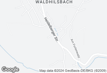 Karte mit Standort von Holzofenbäckerei Emert GmbH Filiale Waldhilsbach