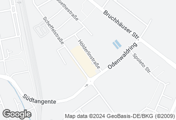 Karte mit Standort von Bäckerei Rutz im Rewe-Markt in Schwetzingen