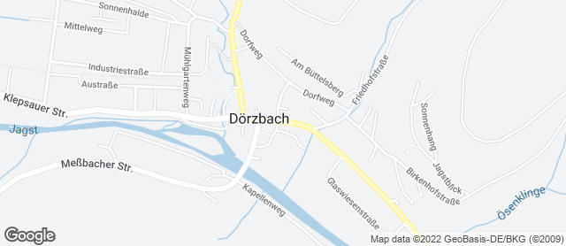 Karte mit Standort von Bäckerei Stutz