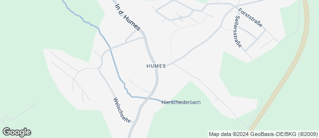 Karte mit Standort von Humes