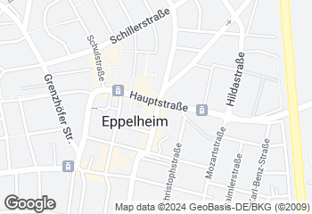 Karte mit Standort von Rieglers Bäckerei & Konditorei in Eppelheim