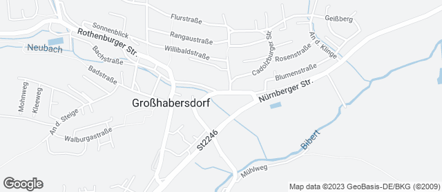 Karte mit Standort von Bäckerei Streicher