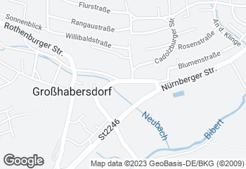 Karte mit Standort von Bäckerei Streicher