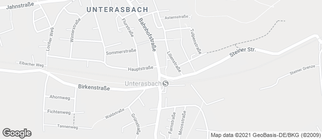 Karte mit Standort von Bäckerei Denninger