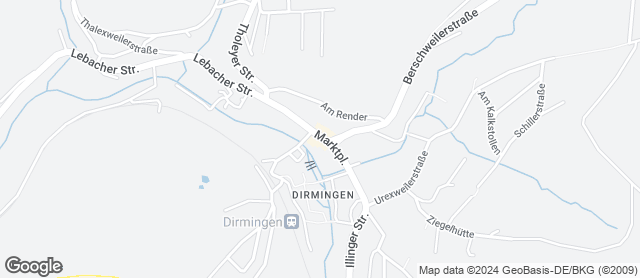 Karte mit Standort von Mühlenbäckerei Bost GmbH   Filiale Dirmingen