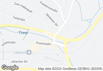 Karte mit Standort von Mühlenbäckerei Bost GmbH  Filiale Lebach