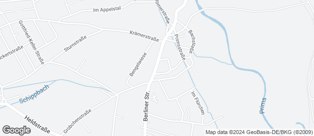 Karte mit Standort von Mühlenbäckerei Bost GmbH  Filiale Hüttersdorf