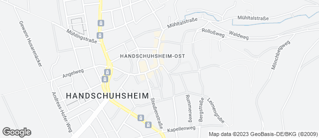 Karte mit Standort von Rieglers Bäckerei-Café in Handschuhsheim