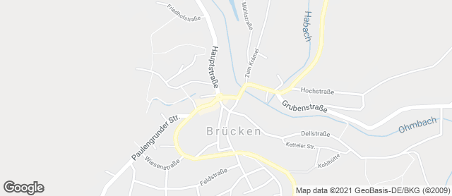 Karte mit Standort von Bäckerei & Eiscafe Becker