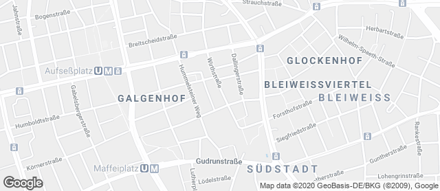 Karte mit Standort von Bäckerei Grießinger