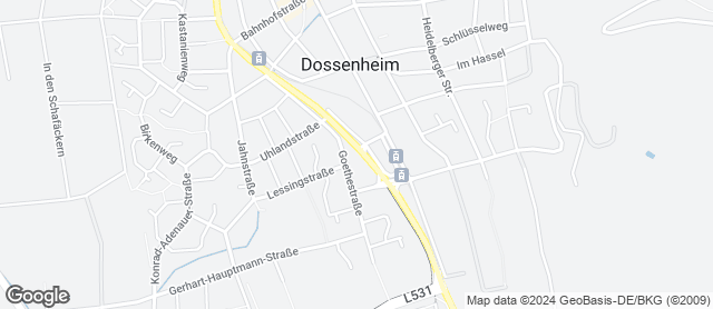 Karte mit Standort von Bäckerei Riegler GmbH  Dossenheim 2
