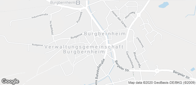 Karte mit Standort von Bäckerei Grammetbauer Bäcktro Burgbernheim
