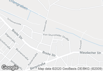 Karte mit Standort von Bäckerei  Otto Schall  Maudach