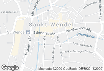 Karte mit Standort von Baeckerei Schaefer Filiale St. Wendel