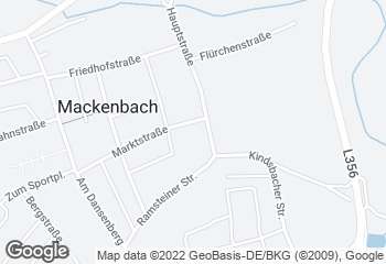 Karte mit Standort von Landbäckerei Dusch GmbH - Mackenbach