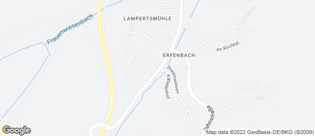 Karte mit Standort von Landbäckerei Dusch GmbH - Kaiserslautern-Erfenbach