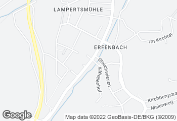 Karte mit Standort von Landbäckerei Dusch GmbH - Kaiserslautern-Erfenbach