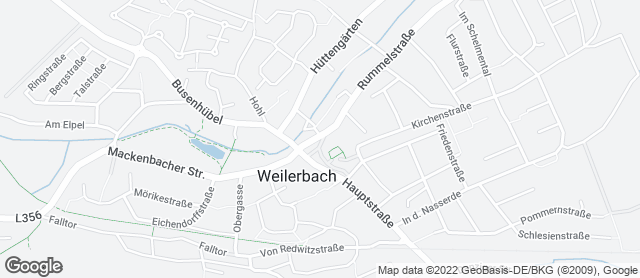 Karte mit Standort von Landbäckerei Dusch GmbH - Weilerbach