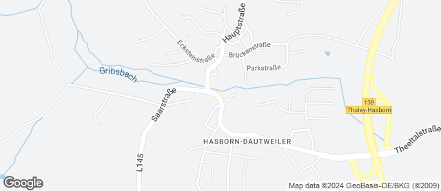 Karte mit Standort von Mühlenbäckerei Bost GmbH  Filiale Hasborn
