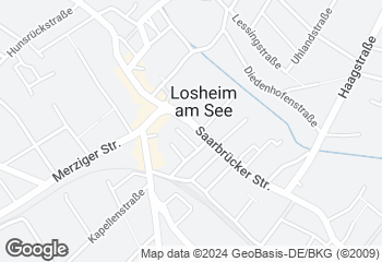 Karte mit Standort von Bäckerei, Café Louis Losheim