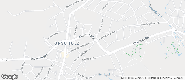 Karte mit Standort von Bäckerei Hackenberger