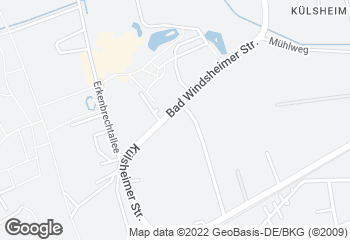 Karte mit Standort von Bäckerei Grammetbauer Bäck Tro Bad Windsheim