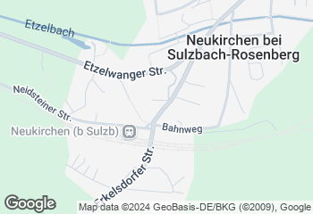 Karte mit Standort von Bäckerei Grünthaler