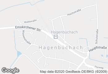 Karte mit Standort von Bäckerei Konditorei Café Dünisch - Filiale Hagenbüchach