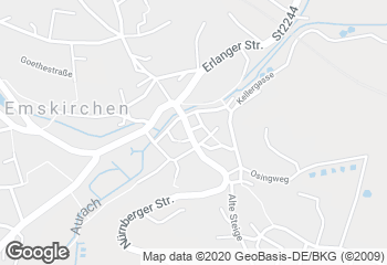 Karte mit Standort von Bäckerei Konditorei Café Dünisch