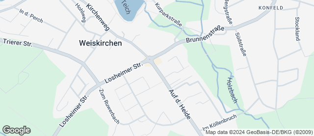 Karte mit Standort von Bäckerei, Café Louis Weiskirchen