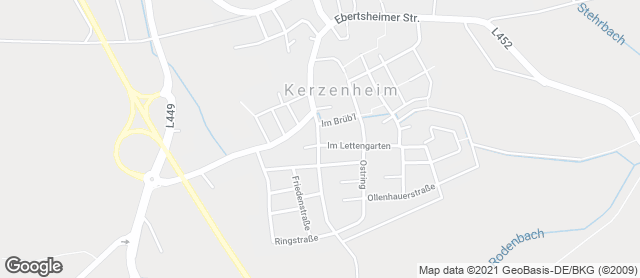 Karte mit Standort von Bäckerei Wolfgang Schmidt Kerzenheim