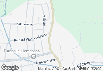 Karte mit Standort von Backparadies Hug Hemsbach