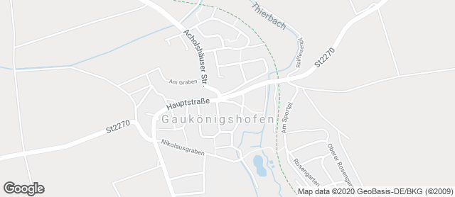 Karte mit Standort von Der Bäcker Scheckenbach Gaukönigshofen