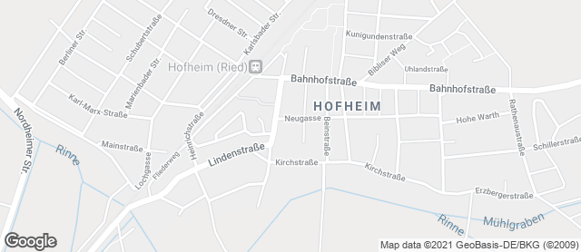 Karte mit Standort von Bäckerei Konditorei Scheubeck