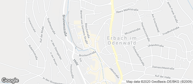 Karte mit Standort von Bäckerei Odenwälder Landbäckerei