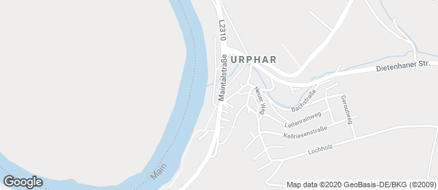 Karte mit Standort von Bäckerei Göpfert Urphar