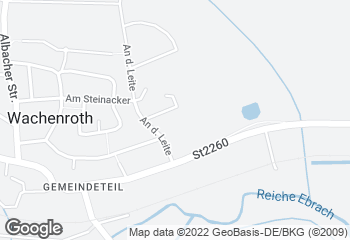 Karte mit Standort von Bäckerei Wachenröther Bäck  Restaurant und Bäckerei-Filiale Murk