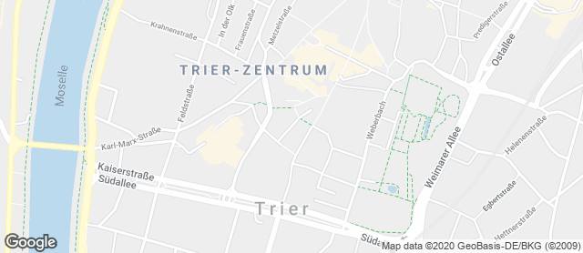 Karte mit Standort von Bäckerei Frick Wochenmarkt Trier