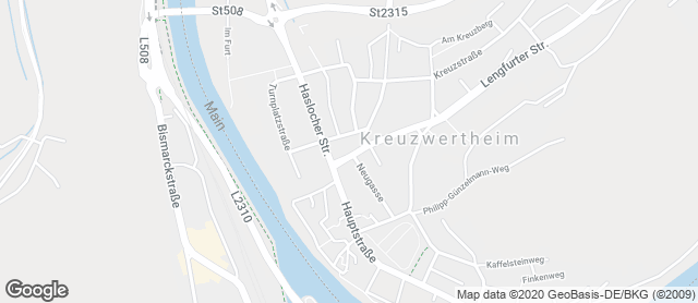 Karte mit Standort von Bäckerei Göpfert Kreuzwertheim