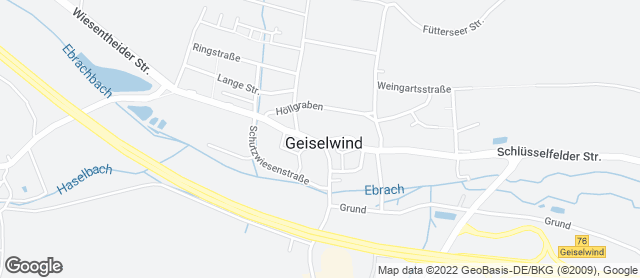 Karte mit Standort von Bäckerei Müller