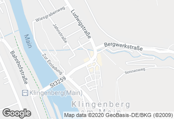 Karte mit Standort von Der Brotmacher Klingenberg / Café Rosengarten