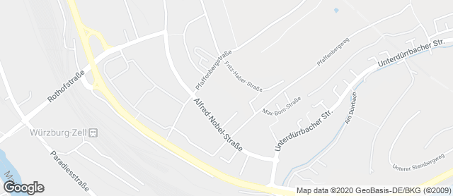Karte mit Standort von Bäckerei Schmitt GmbH Filiale im REWE Würzburg