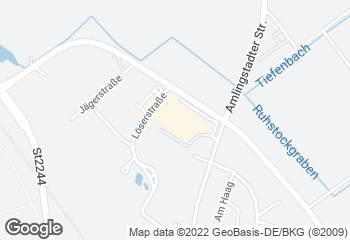 Karte mit Standort von Bäckerei Burkard GmbH im Rewe Markt